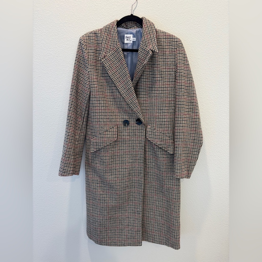 Princess Polly Gray Plaid Trench Coat